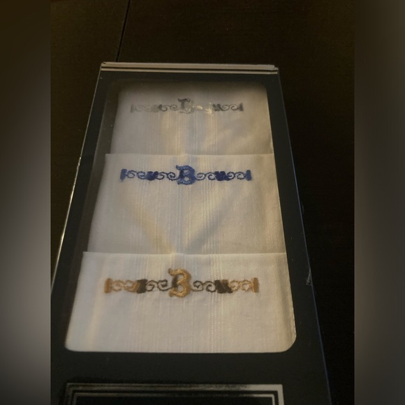 Christian Dior monsieur men’s handkerchiefs. 3 pack. New in the box - Picture 2 of 4